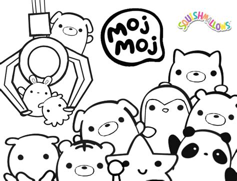 Squishmallow Squad Moji Moji Coloring Pages - Squishmallow Coloring