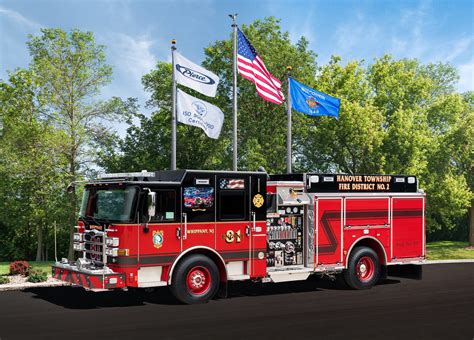 New Pierce Fire Truck Enforcer Pumper Delivered To Hanover Twp Fire