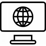 Internet Icon Globe Connect Web Monitor Transparent