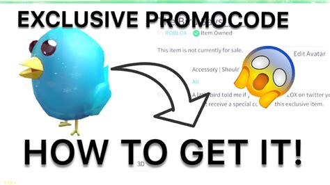 The Twitter Bird Promo Code To Roblox Roblox Promo Account