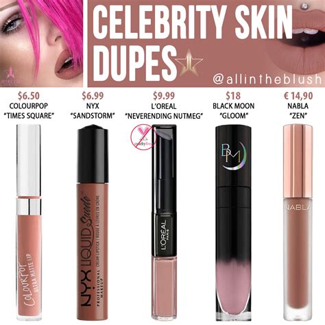 Jeffree Star Celebrity Skin Velour Liquid Lipstick Dupes All In The Blush