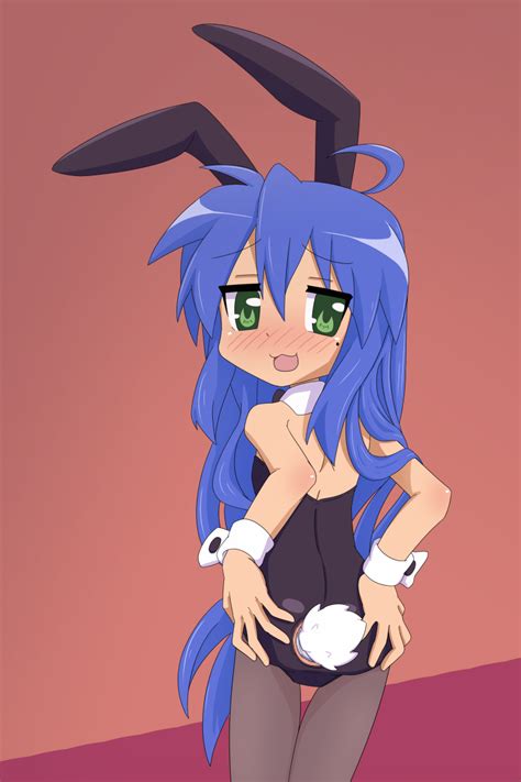 Not Call Izumi Konata Lucky Star Black Legwear Highres Ahoge Ass