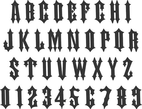 Bx Keyboard Letter Fonts Biker Gothic Style Abc Bx Format Etsy Uk