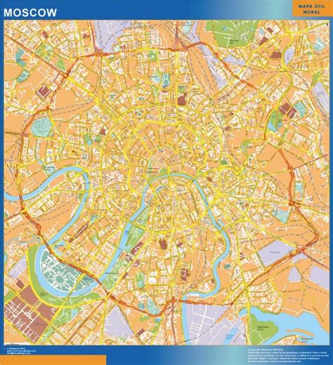 Moscow Wall Wall Map Largest Maps Of The World Our Big Collection