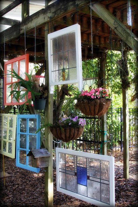 40 Best Old Window Outdoor Decor Ideas And Designs For 2021