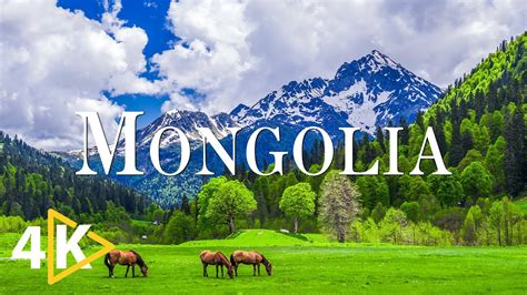 Flying Over Mongolia 4k Uhd Relaxing Music Along With Beautiful
