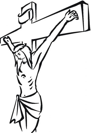 Jesus With Cross Drawing Clipart Best