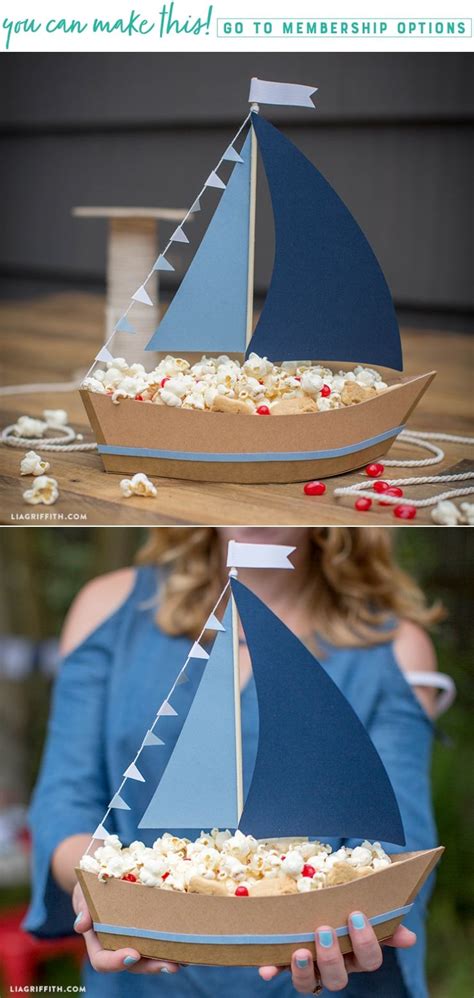 Ship Party Snacks With This Diy Paper Sailboat Centerpiece