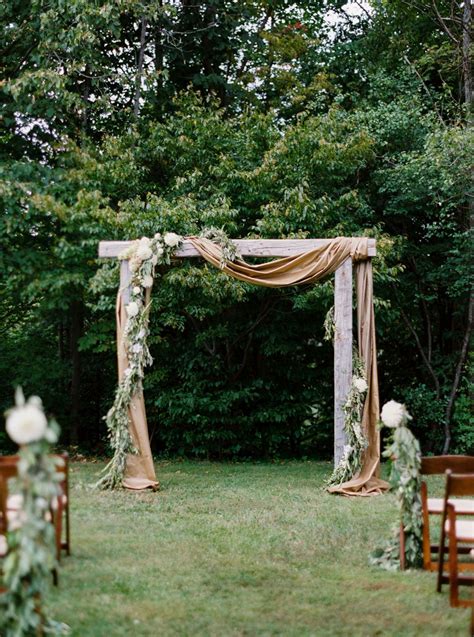 Rustic Wooden Wedding Arch With Eucalyptus Garland Wood Wedding