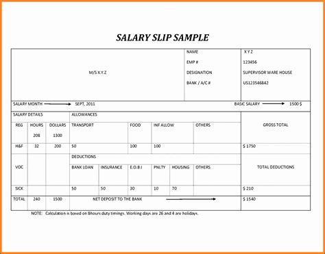 75 Pdf Pay Slip In Excel Printable Hd Docx Download Zip Payslip