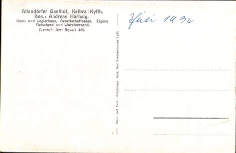 ansichtskarte postkarte kelbra am kyffhäuser kaiser wilhelm denkmal altendörfer gasthof