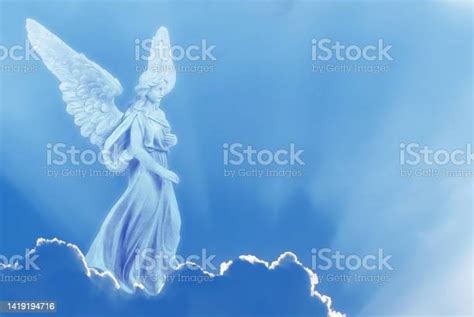 Beautiful Angel In Heaven On Cloud Stock Photo Download Image Now