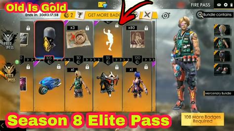 Players have to collect badges by completing missions to level up and get these rewards. Free Fire Season 8 Elite Pass Full Review | Old Elite Pass ...