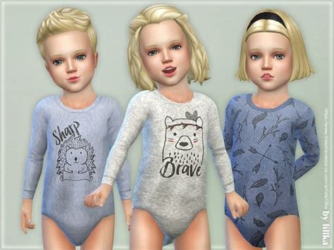 The Sims Resource Toddler Onesie 02 By Lillka Sims 4 Downloads