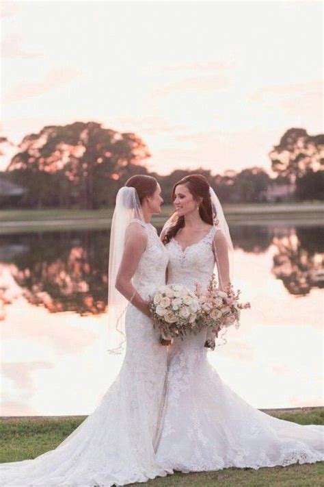 🧡 lesbianweddingideas 👰🤵 romantic and beautiful wlw wedding lgbt wedding golf club wedding