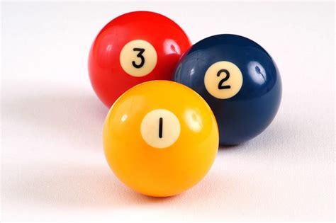 Isolated Billiards Balls Numbered One Two And Three Evidently Cochrane