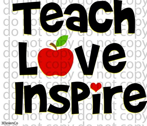 Love Teach Inspire Decal 3elevenco