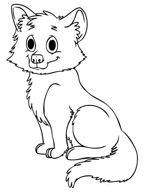 Cute Wolf Coloring Pages Printable Kids Worksheets