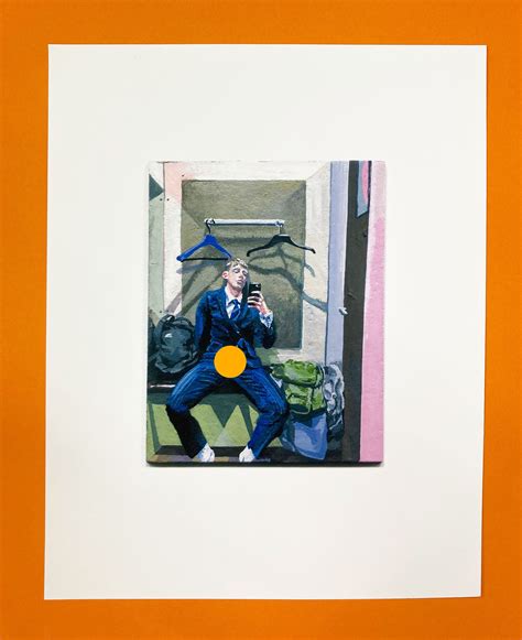 Josef Changing Room Selfie Fine Art Print Of My Gouache Painting Gay