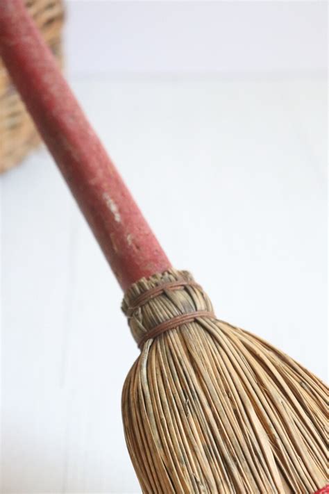 Vintage Handmade Hearth Broom With Barley Twist Handle Etsy