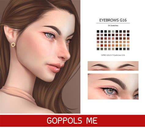 Gpme Gold F Eyebrows G16 At Goppols Me Sims 4 Updates