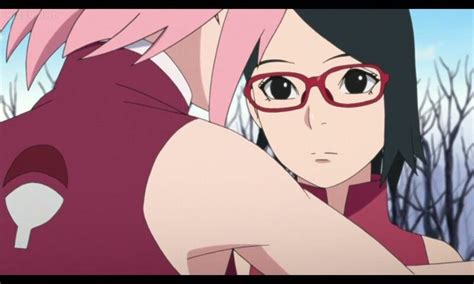 Sakura Runs To Hug Her Daughter Sakura And Sasuke Uchiha Anime Funny