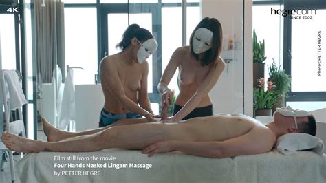 Four Hands Masked Lingam Massage