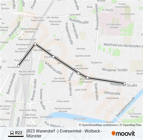 R22 Route Schedules Stops And Maps Münster Westf Hauptbahnhof Bstg