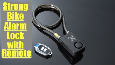 Secure Bike Alarm Lock With Remote With 110db Alarm Sound And Braided
