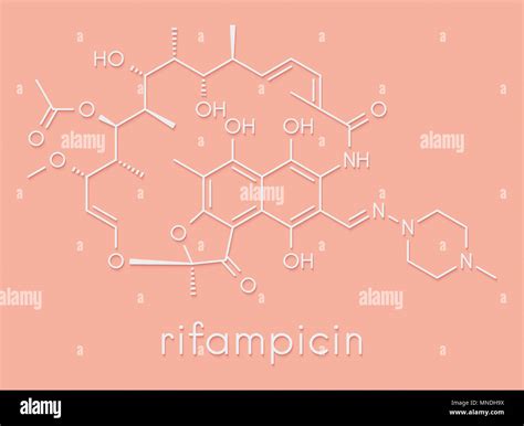 Rifampicin Rifampin Rifamycin Class Tuberculosis Antibiotic Molecule