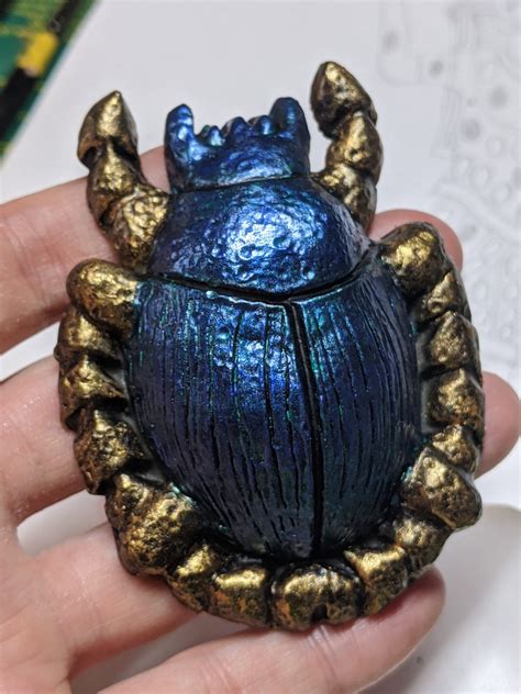 Decorative Scarab Beetle Fridge Magnet Sculpture Inspired By Etsy
