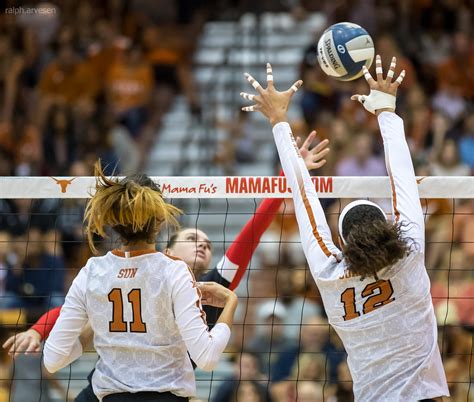 University Of Texas Longhorn Volleyball Match Against Texas Tech In
