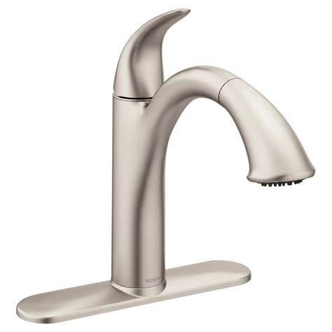 Common problems with moen kitchen faucets include a handle that won't stay in the on position, water leaks or a handle that is difficult to move. MOEN Camerist Single-Handle Pull-Out Sprayer Kitchen ...