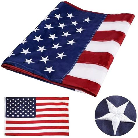 American Flag 3x5 Ft Usa Us Flag Outdoor With Embroidered Stars Sewn