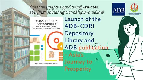 Adb Cdri Launch E Library Partnership And Flagship Publication Asian