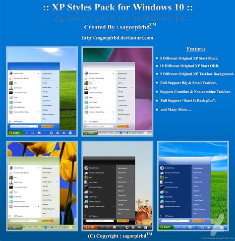 Xp Styles Pack For Win10 By Sagorpirbd On Deviantart