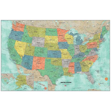 Wallpops Aquarelle Dry Erase Usa Map Wall Stickers Michaels Wall