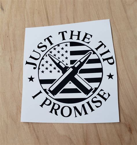 Just The Tip I Promise Decal Sticker 2nd Amendment Etsy