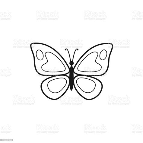 Vector Illustration Of Butterfly Outline Stock