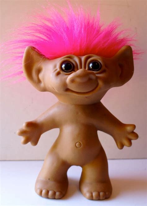 Vintage Troll Doll Uneedadoll Pink Hair