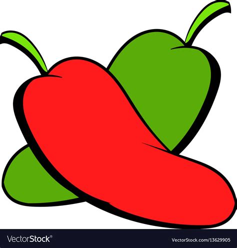 Hot Chili Peppers Icon Cartoon Royalty Free Vector Image