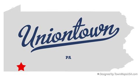 Map Of Uniontown Pa Pennsylvania