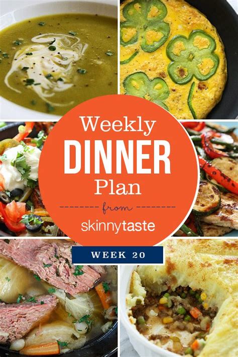 You can choose from a number of delicious nourishing recipes like: Skinnytaste Dinner Plan (Week 20) (Skinnytaste) | Recipes ...