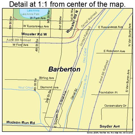 Barberton Ohio Street Map 3903828
