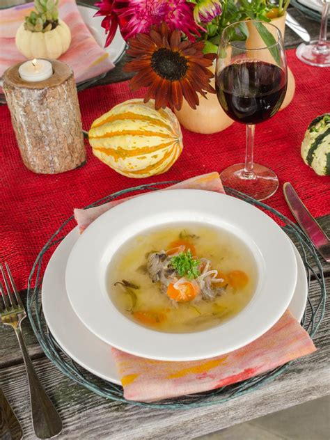 Start with the soup course—then throw booze into the mix. Fall Entertaining Idea: Farm-to-Table Dinner Party ...