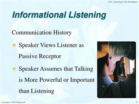 Ppt Chapter Four Listening In The Workplace Powerpoint Presentation