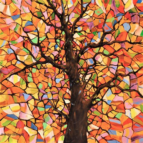 Stained Glass Tree 2 By Amy Giacomelli Tree Of Life Painting Abstract