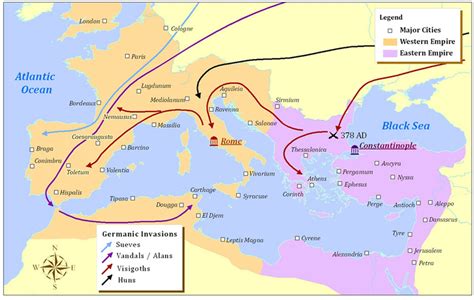 Fall Of The Roman Empire Map