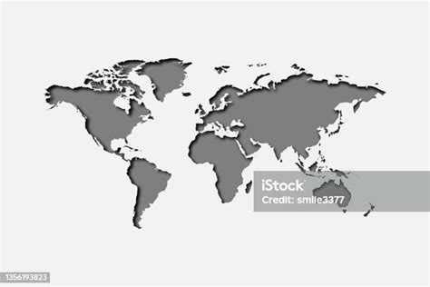 3d World Map Earth Map Vector Illustration Stock Illustration