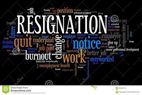 Resignation Stock Illustration Illustration Of Keywords 84000710